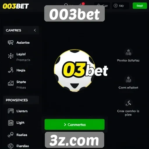 Recursos e funcionalidades do site 003bet